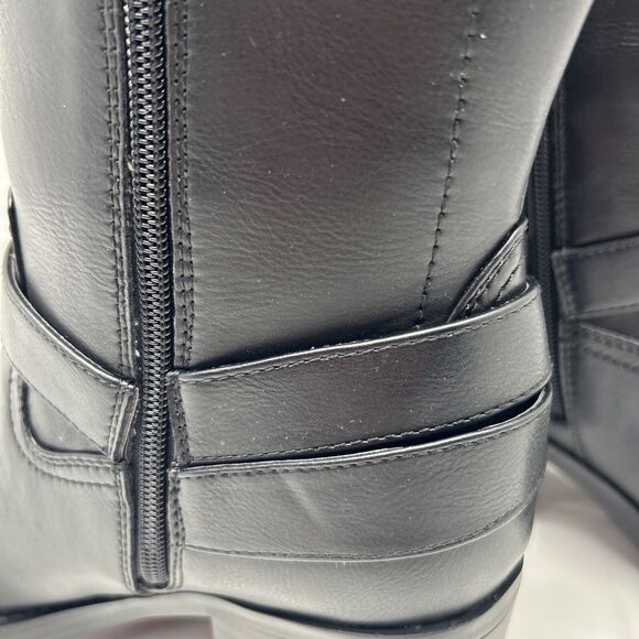 MARC FISHER Laile2 Block Heel Knee High Harness Motocycle Boots Brown SZ 9 NEW - Picture 5 of 10